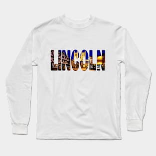 LINCOLN - East Midlands England Cathedral View Night Long Sleeve T-Shirt